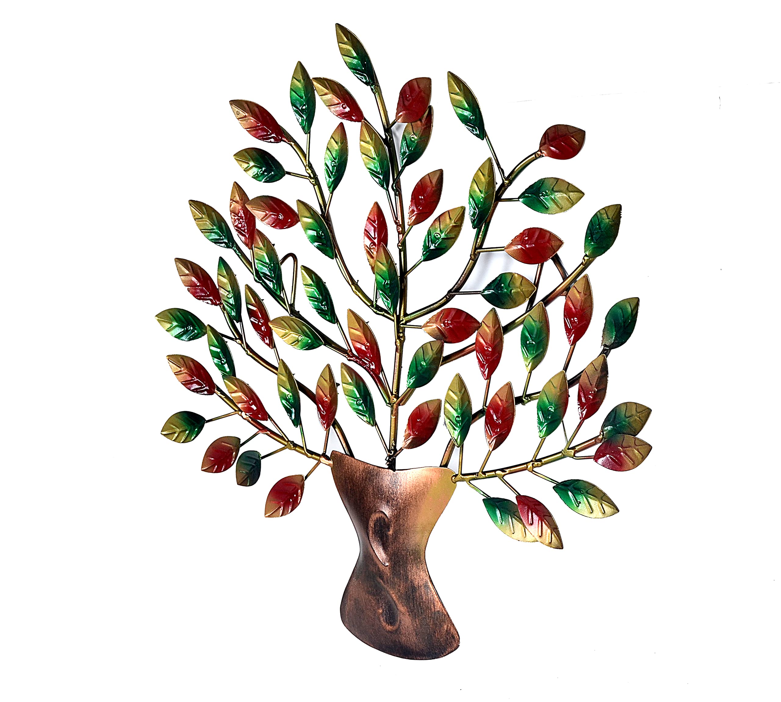 AONA Metal Tree Wall Hanging Decorative Showpiece Wall Decor Home Decor Handicraft Designed Multicolour Height 16 Inches